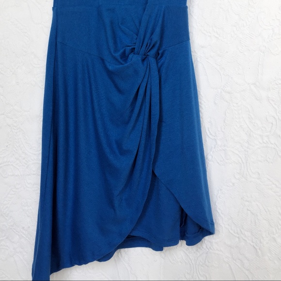 Royal blue asymmetric knot front dress. Size XS - Picture 2 of 6